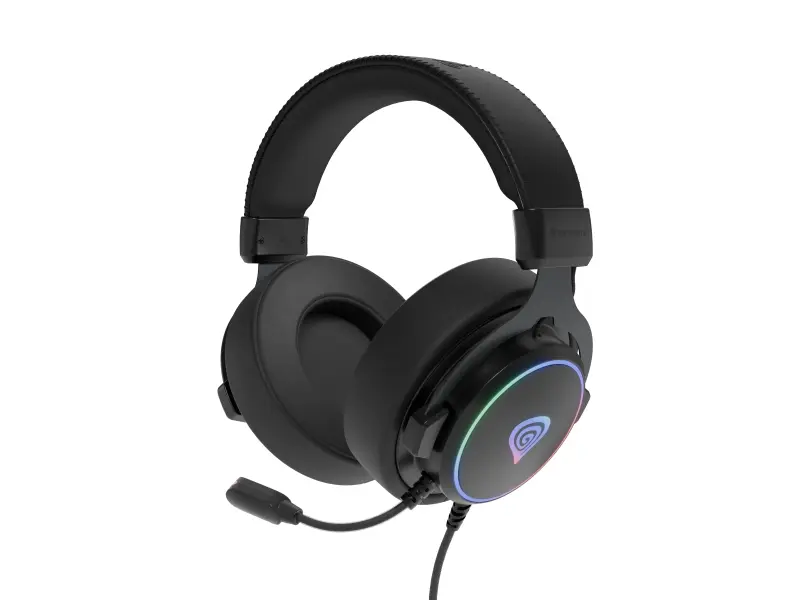 Genesis Neon 764 Auricular Gaming 50mm con Micrófono 7.1 Virtual RGB USB Negro