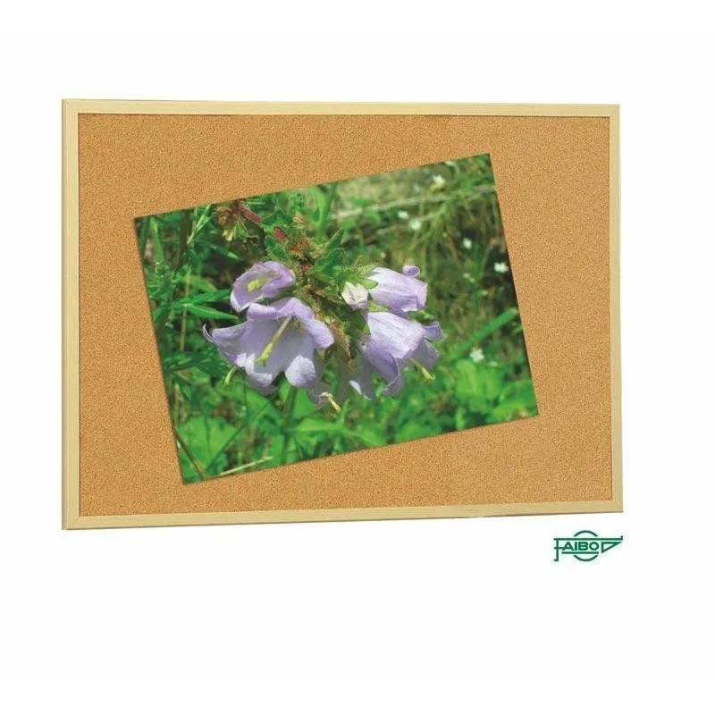 Faibo Tablero Corcho Económico 60X120 Cm Con Marco De Madera 18Mm