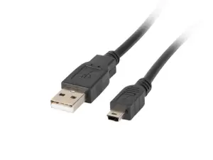 Lanberg Cable USB 2.0 1.8m Mini-USB A a USB A Negro