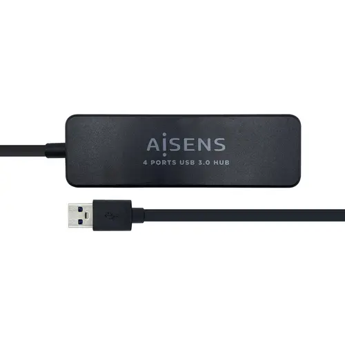 Aisens Hub USB 3.0 Tipo A/M - 4x Tipo A - Negro 30cm