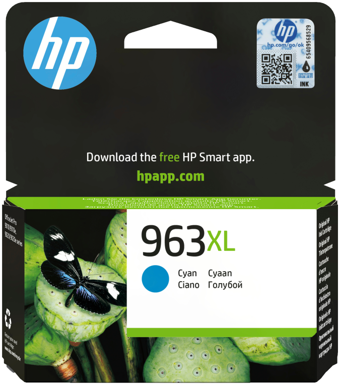 Hp Cartucho De Tinta Original 963Xl Cian De Alta Capacidad