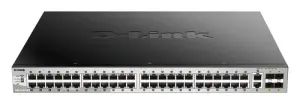 D-Link DGS-3130-54PS/E Switch Gestionable L3 Stackable 48P PoE (370W) GIGA + 2P 10G + 4P 10G SFP+