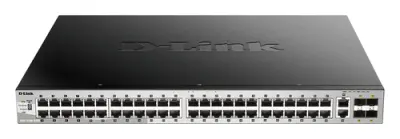 D-Link DGS-3130-54PS/E Switch Gestionable L3 Stackable 48P PoE (370W) GIGA + 2P 10G + 4P 10G SFP+