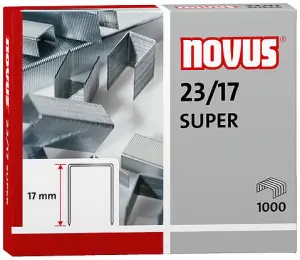 Novus Grapas 23/17 Super Para Grapadoras - Caja 1000 Unidades