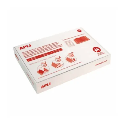 Apli Caja de 100 Forros para Libros 285mm PVC 130 Micras con Solapa Autoajustable