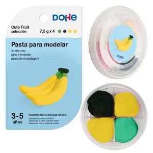 Dohe Pasta Para Modelar Plátano - Ligera y Flexible - Apto Para Niños 3 a 5 Años