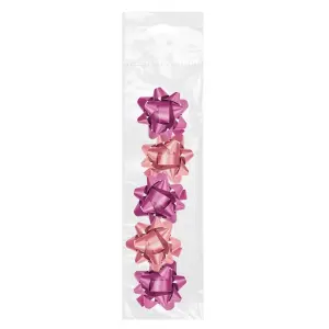 Dohe Pack de 5 Lazos para Regalo en Forma de Estrella 5.6cm Color Rosa
