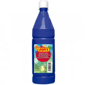 Jovi Tempera Paint 1000ml - Base Agua - Color Azul Oscuro - Secado Rápido