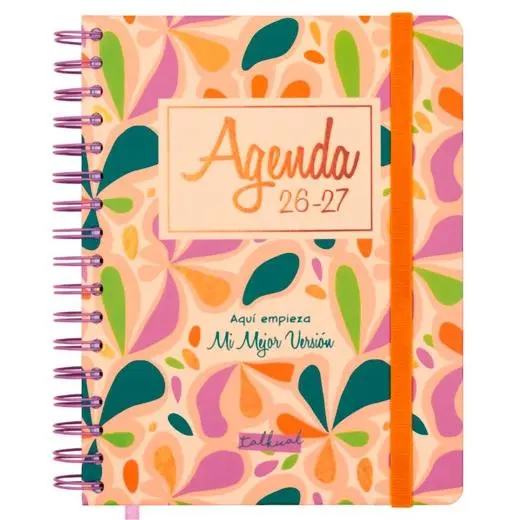 Finocam Talkual Agenda Escolar 26/27 - 1 Día por Página - 155x217mm - Tapa Dura - Espiral Metálica