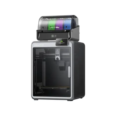 Creality K2 Combo Impresora 3D Cerrada + Unidad CFS - Volumen 26x26x26cm - Impresion de Alta Velocidad de hasta 600mm/s - Doble Camara IA - USB, WiFi