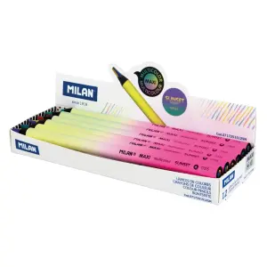 Milan Maxi Sunset Lápiz Mina 5mm Multicolor - Amarillo, Rosa, Verde, Lila