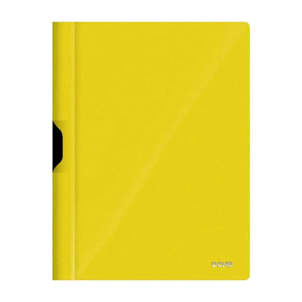Dohe Dossier Con Clip Metalico - Tamaño A4 - Fabricado En Polipropileno Opaco De 350 Micras - Color Amarillo