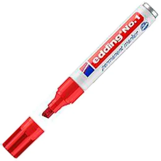Edding Marcador Permanente Nº 1 Rojo