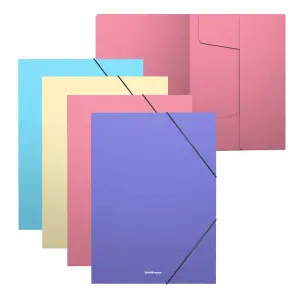 ErichKrause Pack de 4 Carpetas Solapas A4 Matt Pastel Polipropileno Colores Surtidos