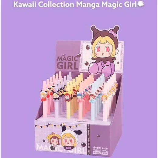 Roymart Bolis Gel Magic Girl Click Pen Surtidos Expositor 36 Ud