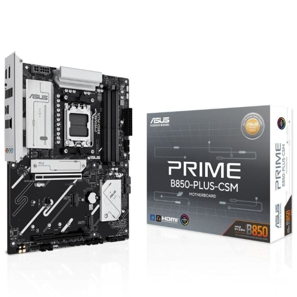 Asus Prime B850-Plus-Csm Placa Base Am5 - 4X Ddr5, 3X M2, 4X Sata Iii, Pcie  4.0, 5.0 Usb 2.0, 3.2, Usb-C, Rj-45, Hdmi, Displayport, Atx