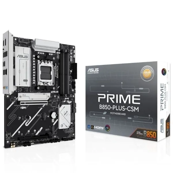 Asus Prime B850-Plus-Csm Placa Base Am5 - 4X Ddr5, 3X M2, 4X Sata Iii, Pcie  4.0, 5.0 Usb 2.0, 3.2, Usb-C, Rj-45, Hdmi, Displayport, Atx
