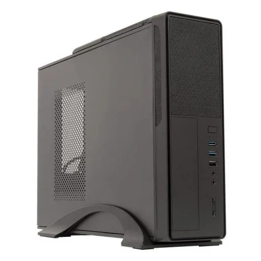 UNYKA Caja MicroATX Slim UK2010 con Fuente SFX 450W, Posición Horizontal/Vertical, Negro