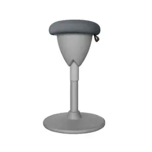 Cromad Taburete Multiusos Ajustable 360º con Tejido Impermeable Color Gris