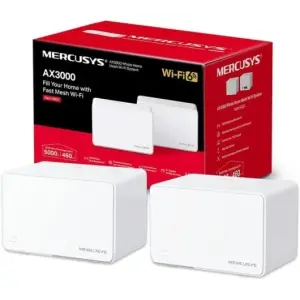 Mercusys Halo H80X Mesh WiFi 6 AX3000 Doble Banda 2-Pack con 3 Puertos Gigabit