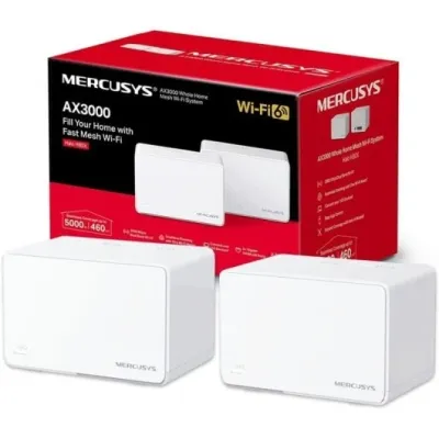 Mercusys Halo H80X Mesh WiFi 6 AX3000 Doble Banda 2-Pack con 3 Puertos Gigabit