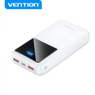 Vention Powerbank 20000mAh 22.5W USB-C con Pantalla LED - Color Blanco