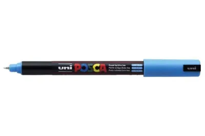Posca Marcador PC-1MR No Permanente Punta Extrafina 0.7mm Azul Claro