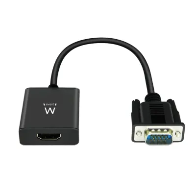 Ewent Ew9866 Convertidor Vga A Hdmi Con Audio - Resolucion Maxima De 1920 X 1200 Pixeles - No Drivers - Color Negro