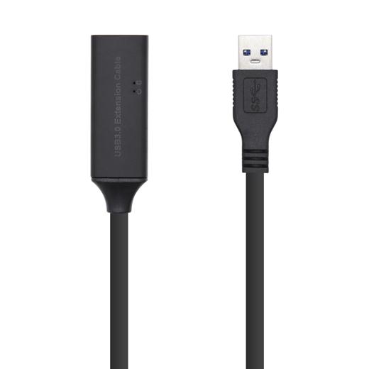 Aisens Cable Extensión Usb 3.0 Prolongador Con Amplificador, Tipo A Macho A Tipo A Hembra, 5 Metros