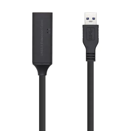 Aisens Cable Extensión Usb 3.0 Prolongador Con Amplificador, Tipo A Macho A Tipo A Hembra, 5 Metros