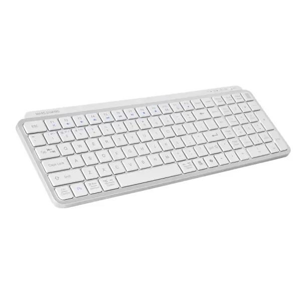 Mars Gaming MK-SILENKEYS Teclado Completo Inalámbrico Bluetooth QWERTY PT 720mAh Teclas Silenciosas Blanco