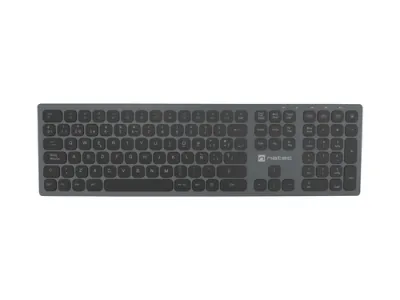 NATEC NKL-1830 Teclado Universal RF Wireless + Bluetooth QWERTY Español Negro-Gris