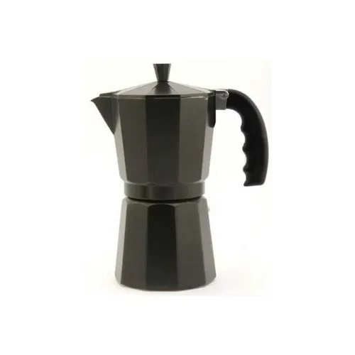 Orbegozo KFN 1210 Cafetera de Aluminio Negra 12 Tazas Mango Ergonómico Diseño Atractivo