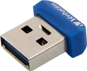 VERBATIM PENDRIVE NANO STORE'N'STAY 64GB SUPER SPEED USB 3.0 AZUL