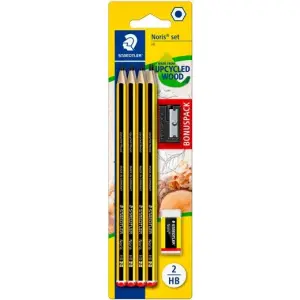 Staedtler Blíster Con 8 Lápices Noris 120-2 Y Goma Noris 526 N40 Con Afilalápices