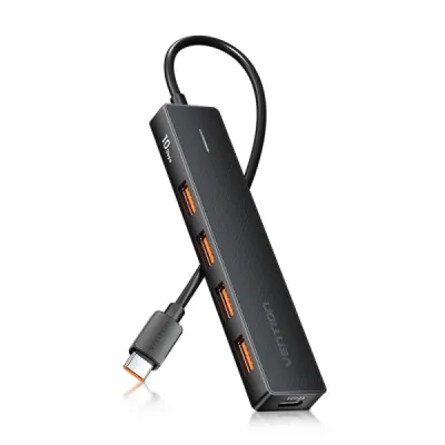 Vention HUB 5 en 1 USB-C a 4xUSB 3.2 Gen2 - 0.15m - Color Negro