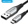 Vention Cable USB 2.0 Macho a MicroUSB Macho 0.5m 3A 480Mbps Negro