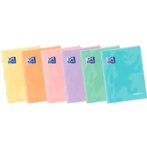 Oxford Libreta Grapada Easybook A5 48H 4x4mm Tapa Plástica Surtidos Pastel