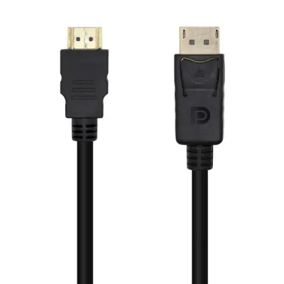 Aisens Cable Conversor DisplayPort a HDMI DP/M - HDMI/M Negro 1.0M