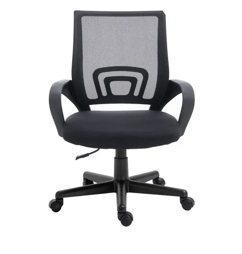 Silla De Oficina Equip De Malla Negra - Diseño Ergonómico