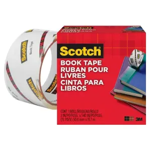 Scotch Cinta Adhesiva Transparente para Reparación de Libros 50.8mm x 13.7m