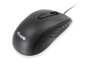 Equip Mouse Óptico Compacto Negro USB 1000 DPI