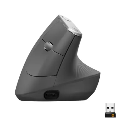 MOUSE LOGITECH WIRELESS ERGO MX VERTICAL ADVANCED ERGONOMICAL MOUSE GRAPHITE 910-005448      