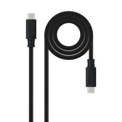 Nanocable Cable USB 3.1 Gen 2 5A USB-C a USB-C 1.5m Negro