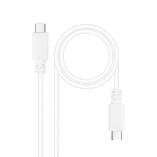 Nanocable Cable Usb 2.0 3A - Tipo Usb-C/M-Usb-C/M - 1.5 M - Color Blanco