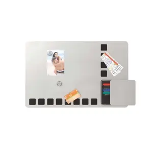 Nobo Pizarra Combinada Magnética 610x390mm con Cuadriculas, 4 Rotuladores, 2 Imanes y Borrador