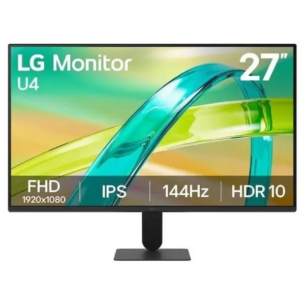 LG U4 27" Monitor IPS Full HD 144Hz HDR10 FreeSync 5ms HDMI VGA VESA 100x100mm