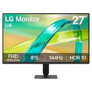 LG U4 27" Monitor IPS Full HD 144Hz HDR10 FreeSync 5ms HDMI VGA VESA 100x100mm