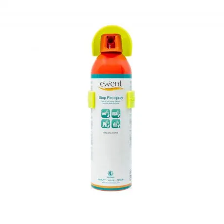 Ewent Spray Extintor Para Pequeños Fuegos - Ideal Para Automoviles, Camiones, Autocaravanas Etc... - Certificado A, B, C Y E