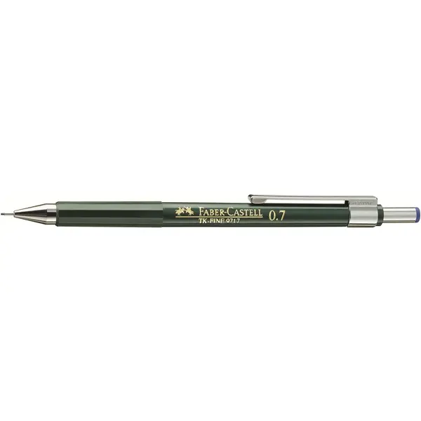 Faber-Castell TK-Fine 9713 Portaminas - Mina HB - Trazo 0.7mm - Goma de Borra Integrada